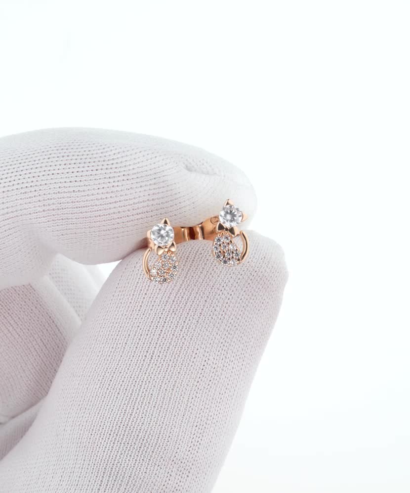 Kuldkõrvarõngad tsirkoonidega