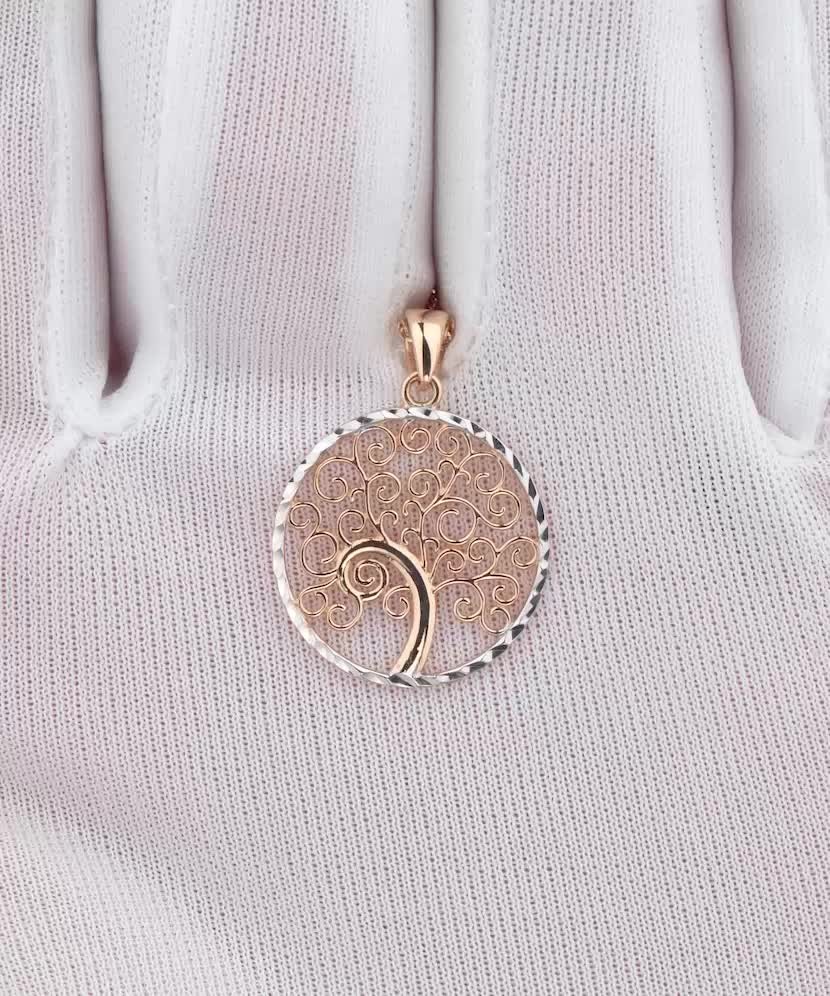 Золотой подвеска "Древо жизни"