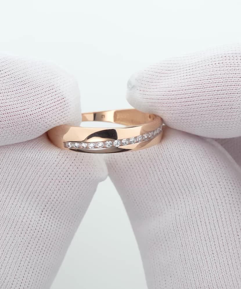 Золотое кольцо с цирконами