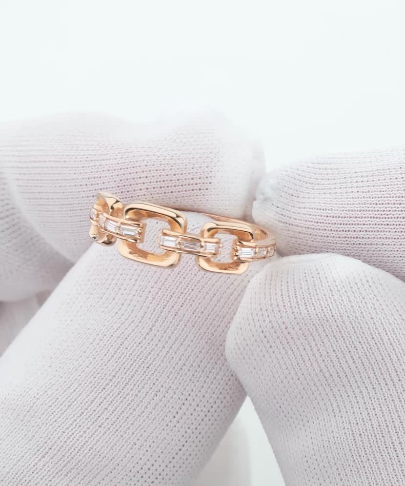 Золотое кольцо с цирконами