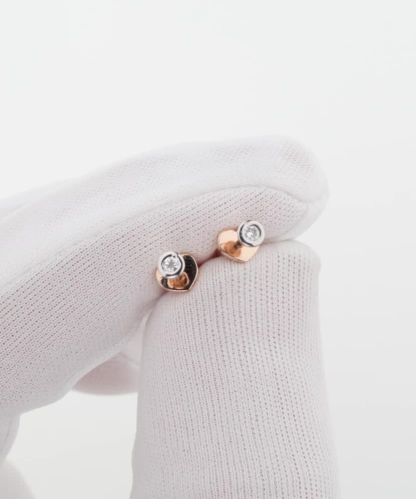 Золотые серьги с алмазами