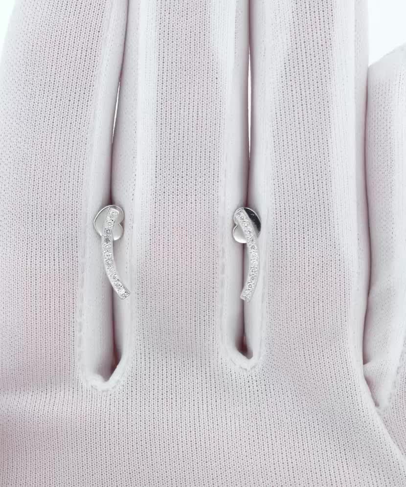 Серьги из белого золота с бриллиантами