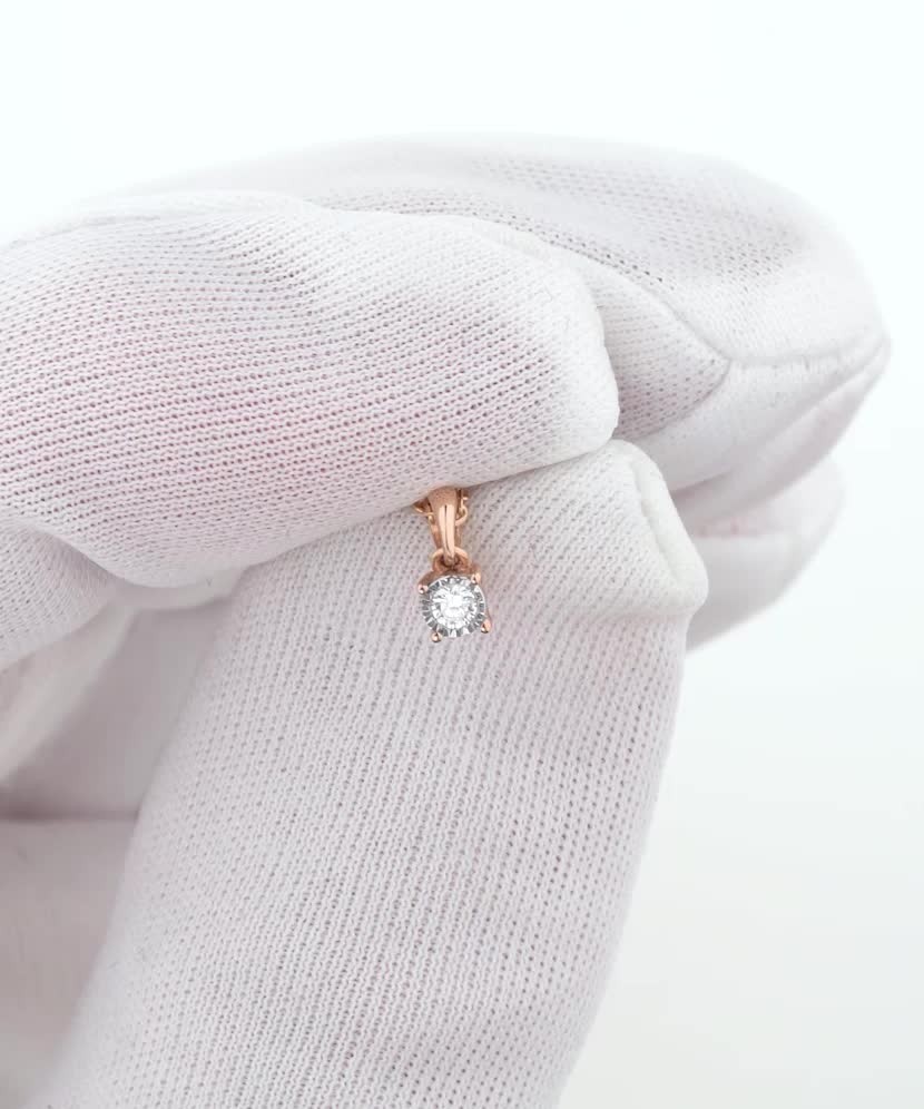 Золотой подвеска с алмазом