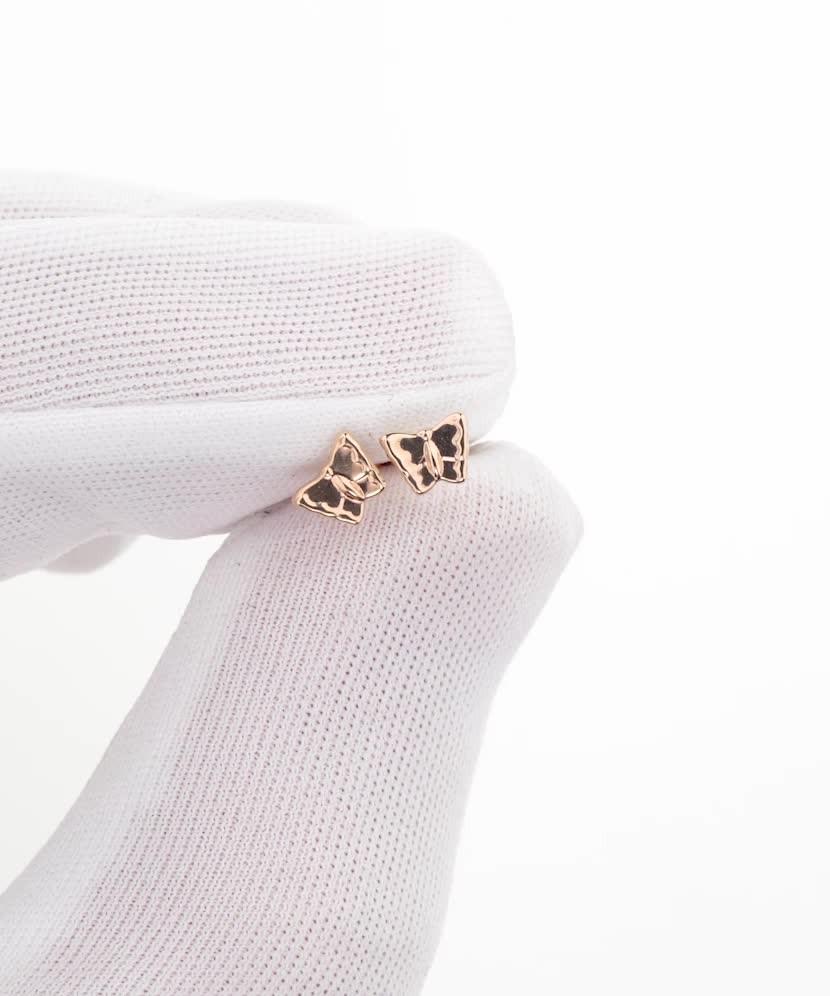 Золотые серьги "Бабочка"