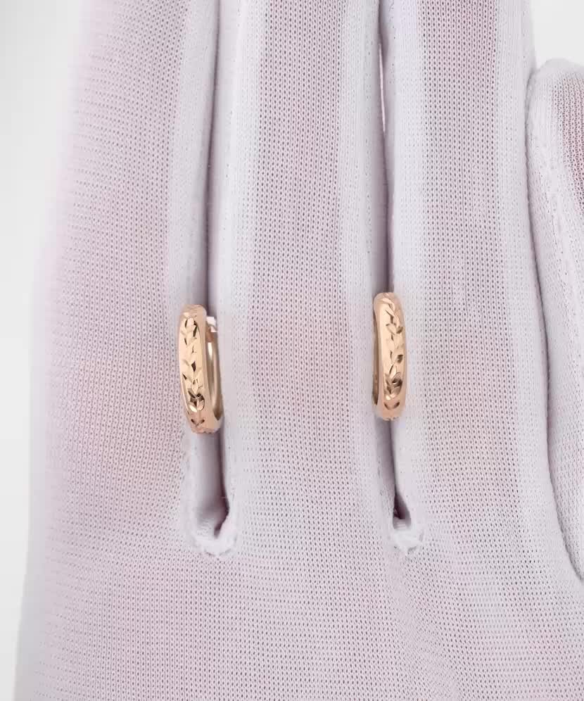 Золотые серьги Дубль