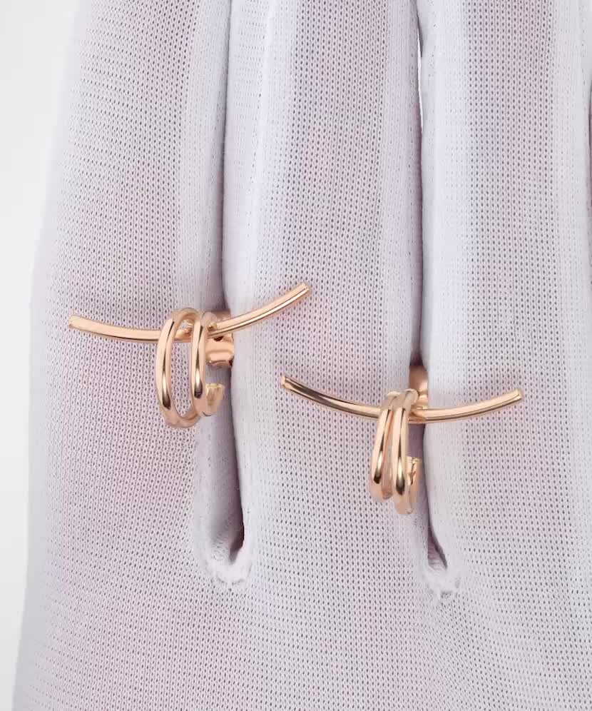 Золотые серьги Дубль