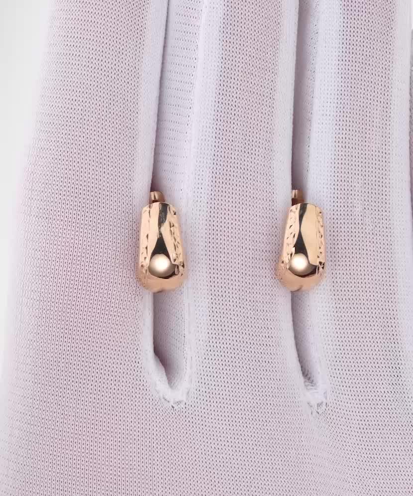 Золотые серьги Дубль