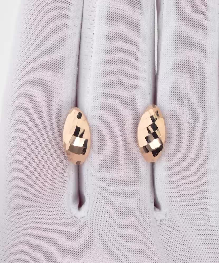 Золотые серьги Дубль