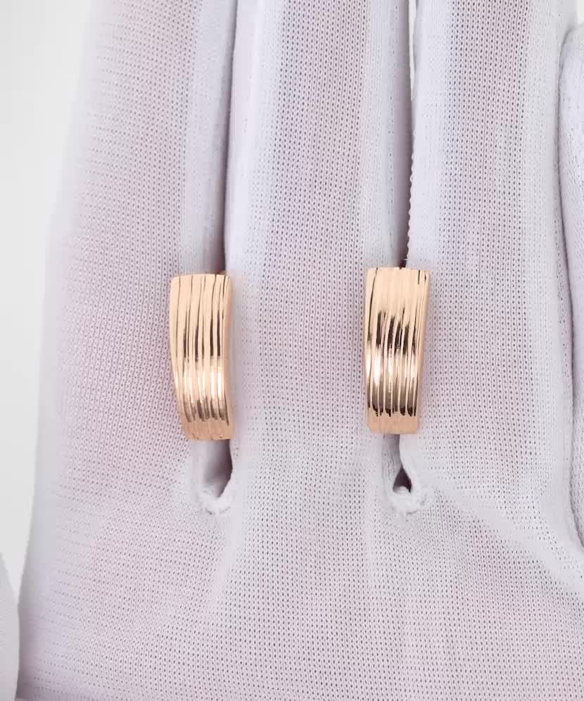 Золотые серьги Дубль