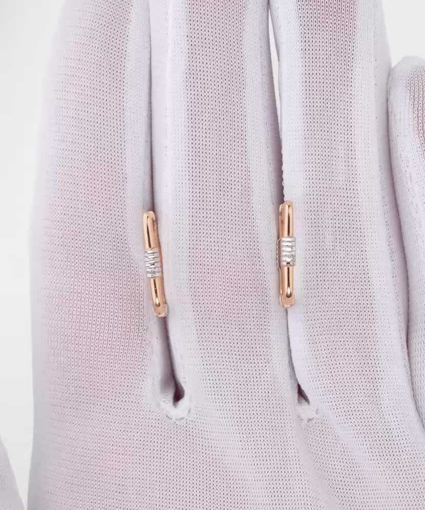 Золотые серьги Дубль