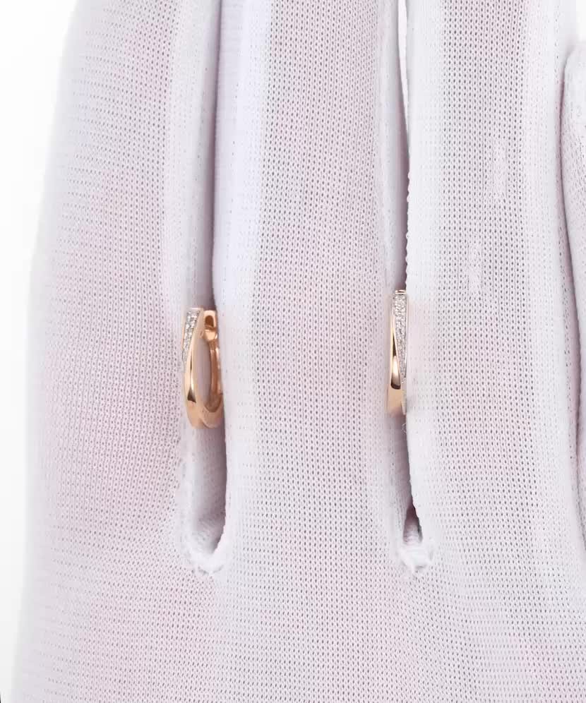 Золотые серьги с алмазами