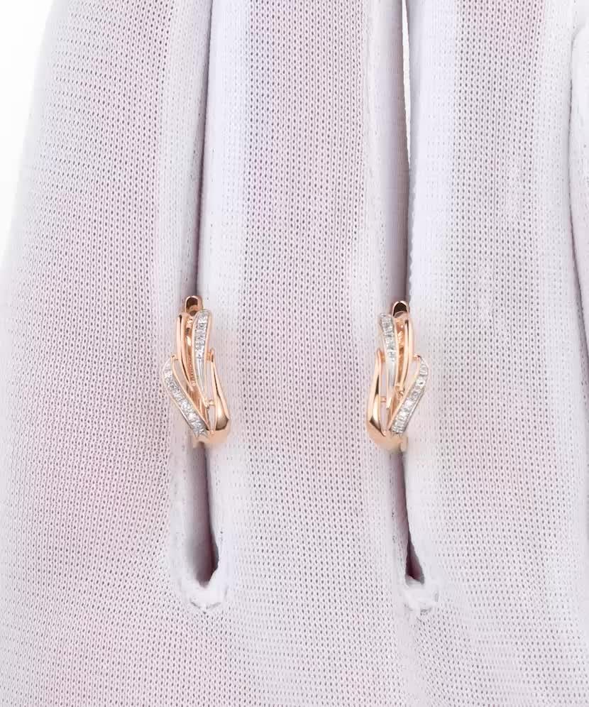 Золотые серьги с алмазами