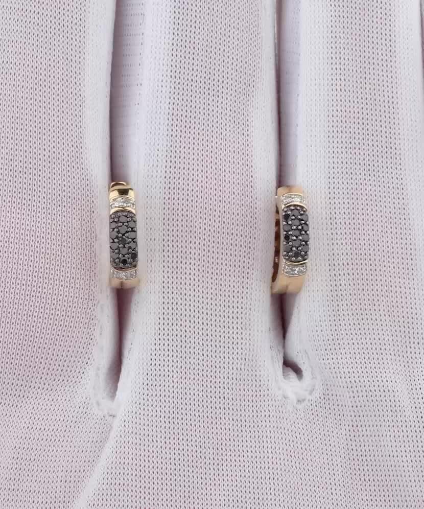 Kollase kullaga kõrvarõngad Briljantidega