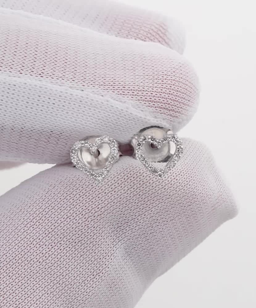 Серьги из белого золота с бриллиантами