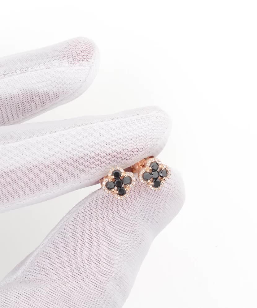 Золотые серьги с алмазами