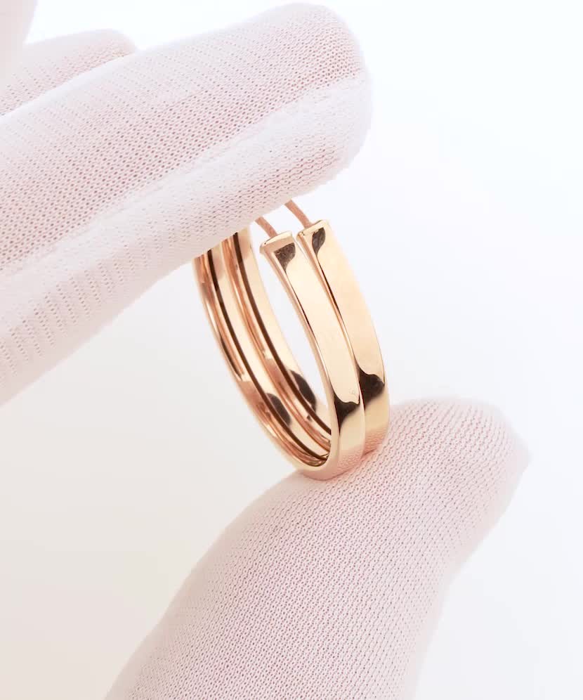 Золотые серьги конго 28мм