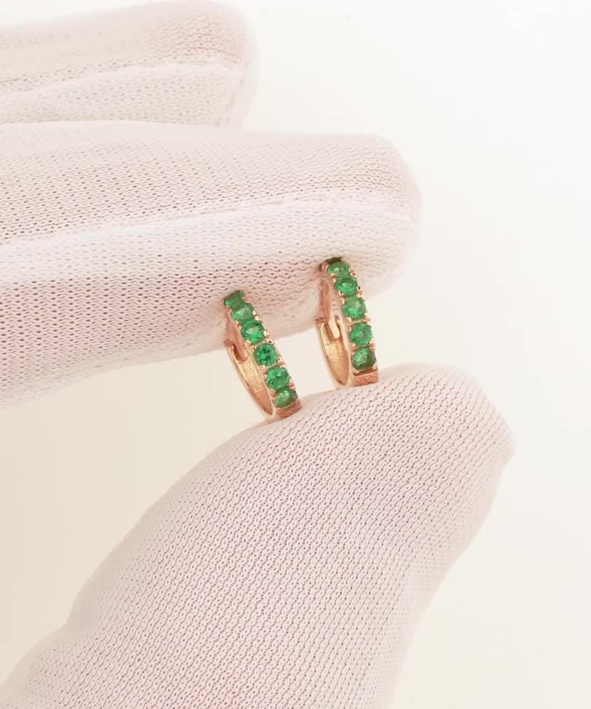 Золотые серьги с цирконами