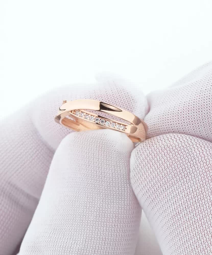 Золотое кольцо с цирконами