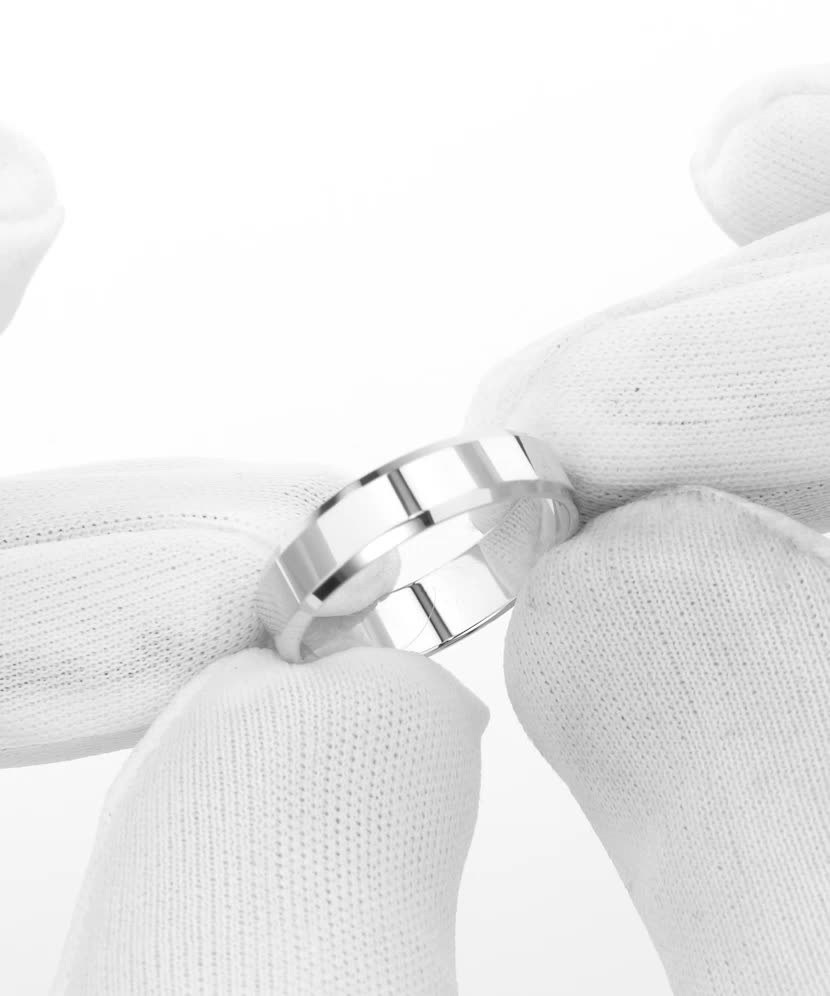 Valgest kullast abielusõrmus 4.5mm mugavusega