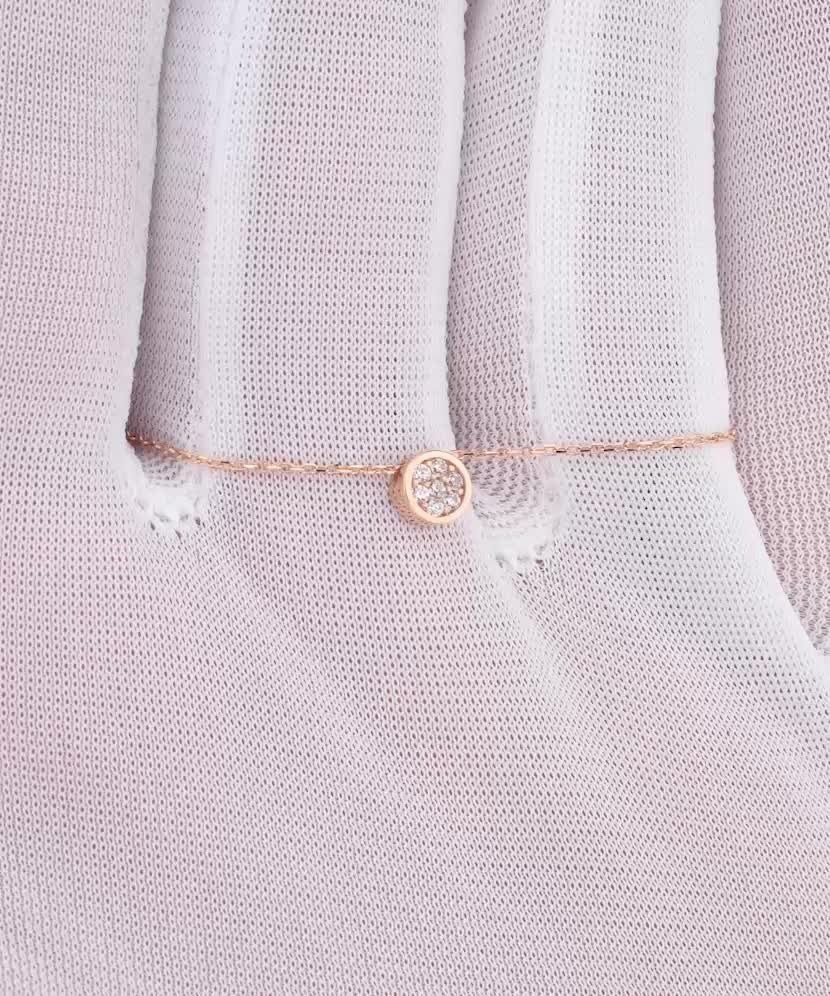 Золотая цепочка с подвеской из циркона