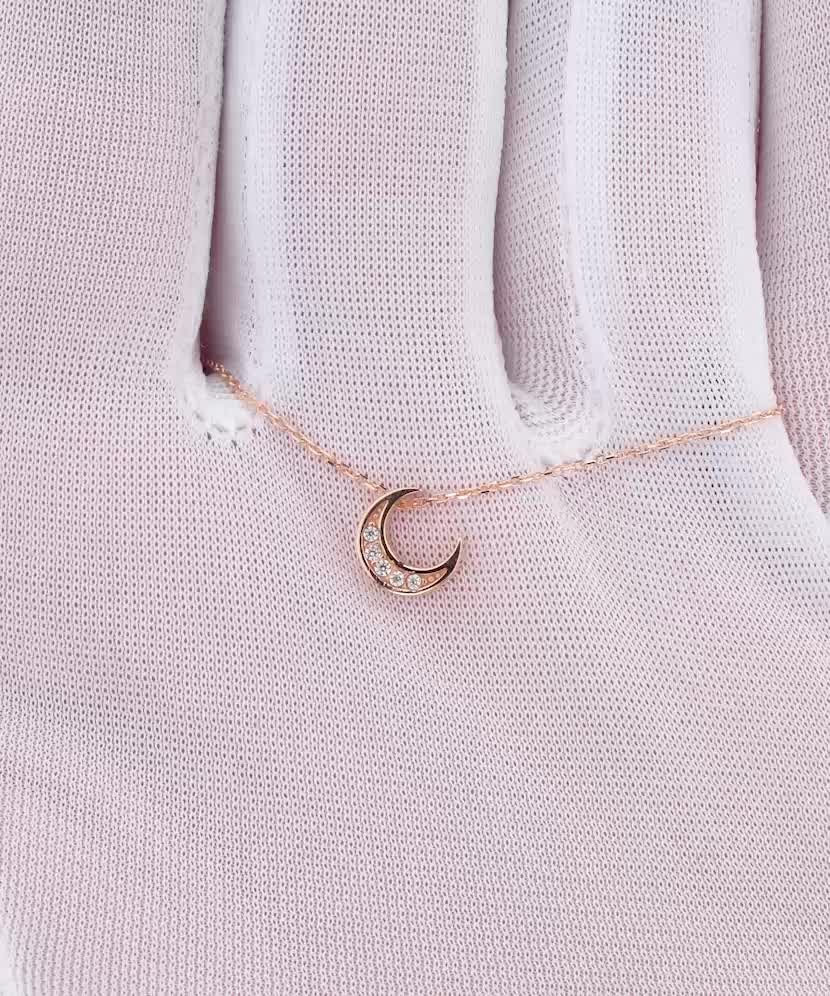 Золотая цепочка с подвеской "Луна"