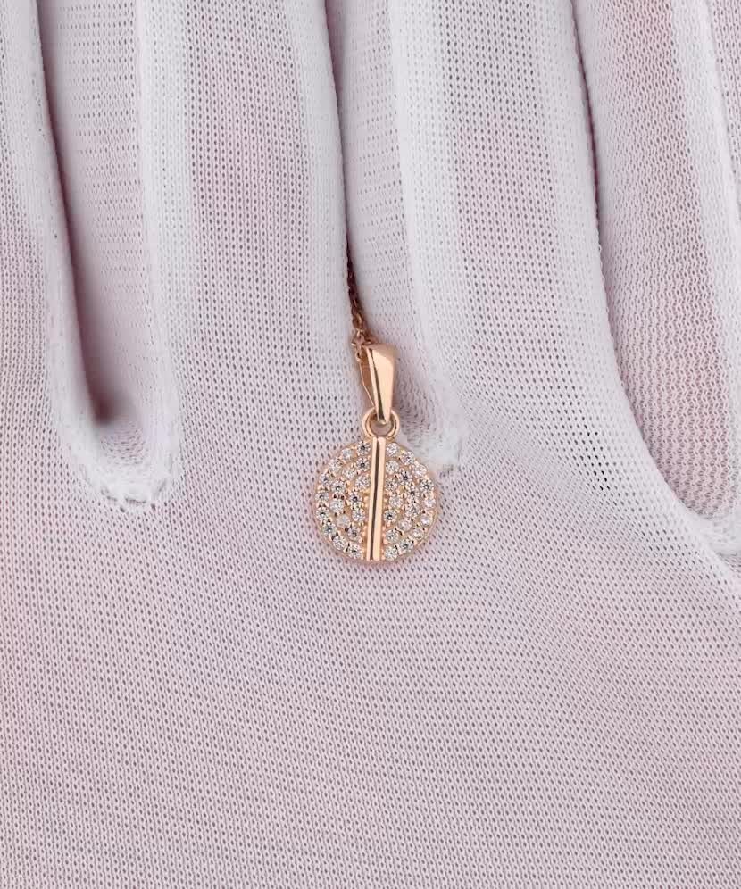 Золотой подвеска с цирконами