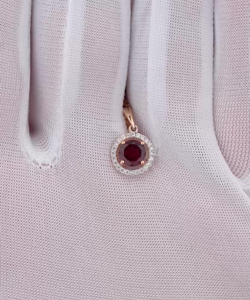 Золотой подвеска с цирконами