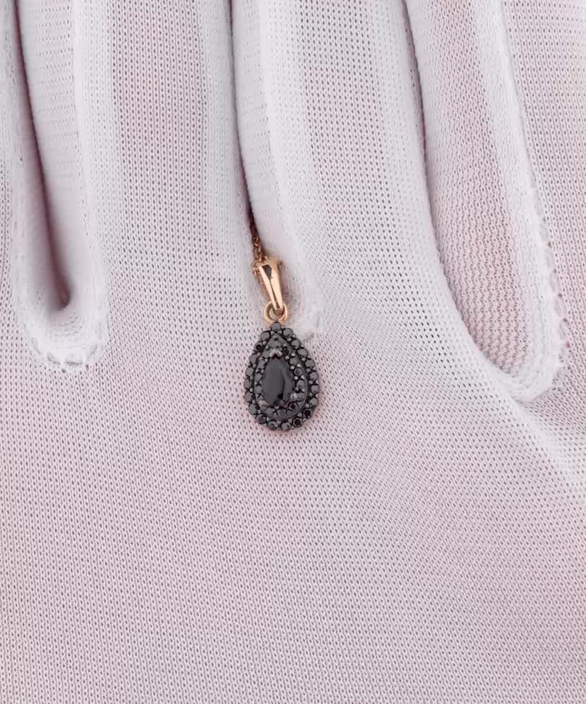 Золотой подвеска с цирконами