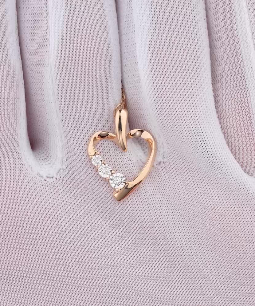 Kuldripats  teemanditega "südameke"