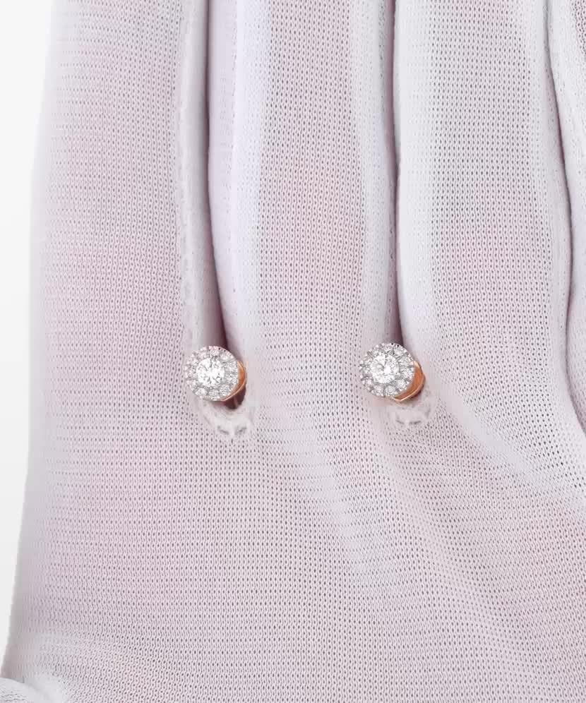 Золотые серьги с алмазами