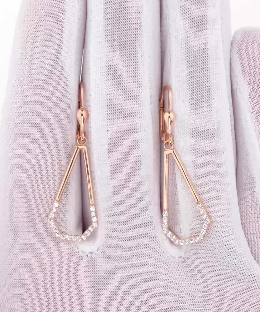 Kuldkõrvarõngad tsirkoonidega