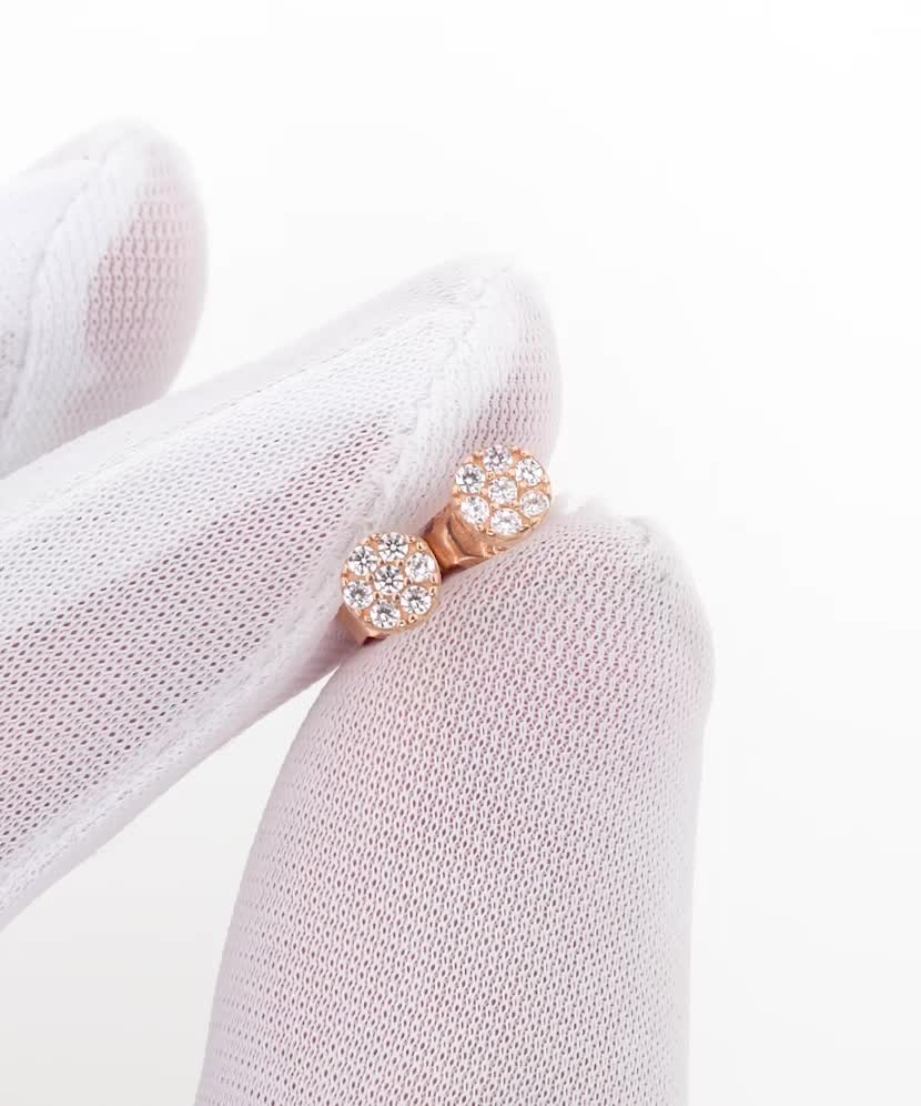 Золотые серьги с цирконами