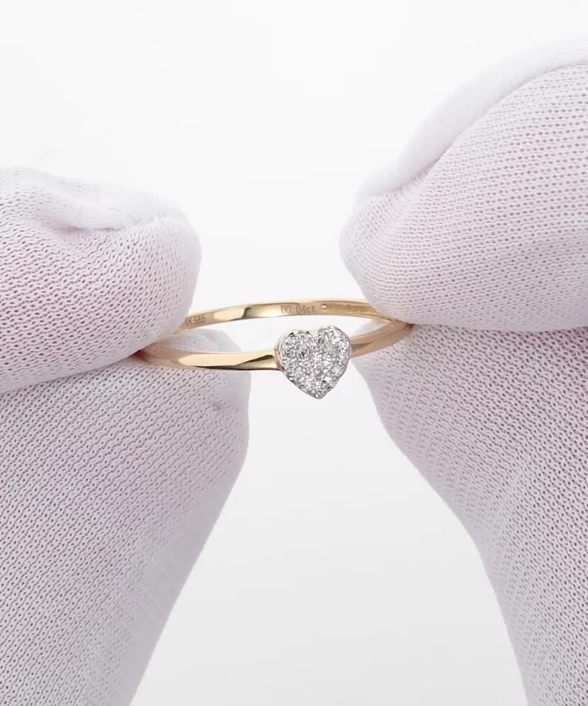 Kollasest kullast sõrmus teemantide