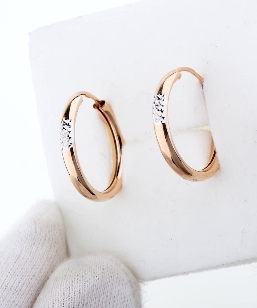 Kuldkõrvarõngad 19mm Goldinga XXHOE506705-WR-DC