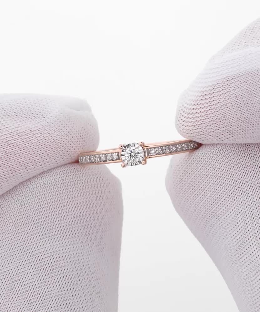 Золотое кольцо с алмазами