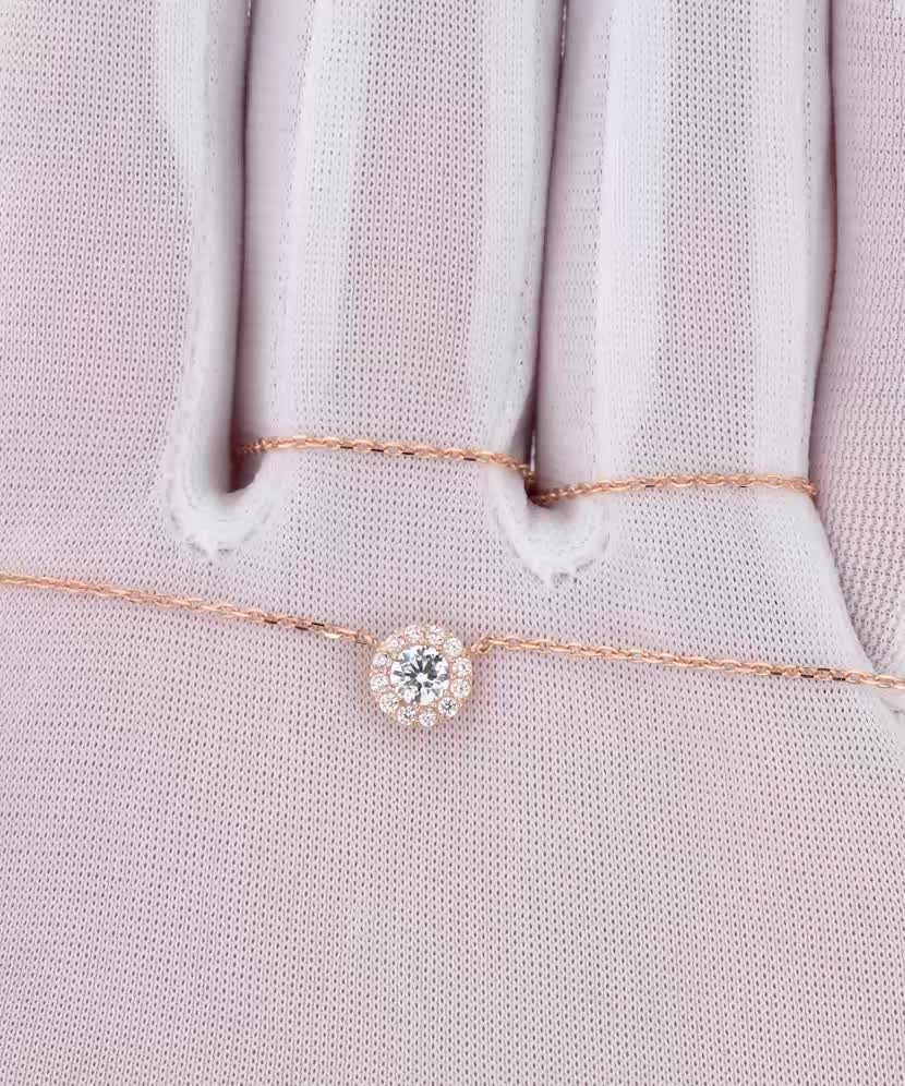 Kuldkett tsirkoonist ripatsiga