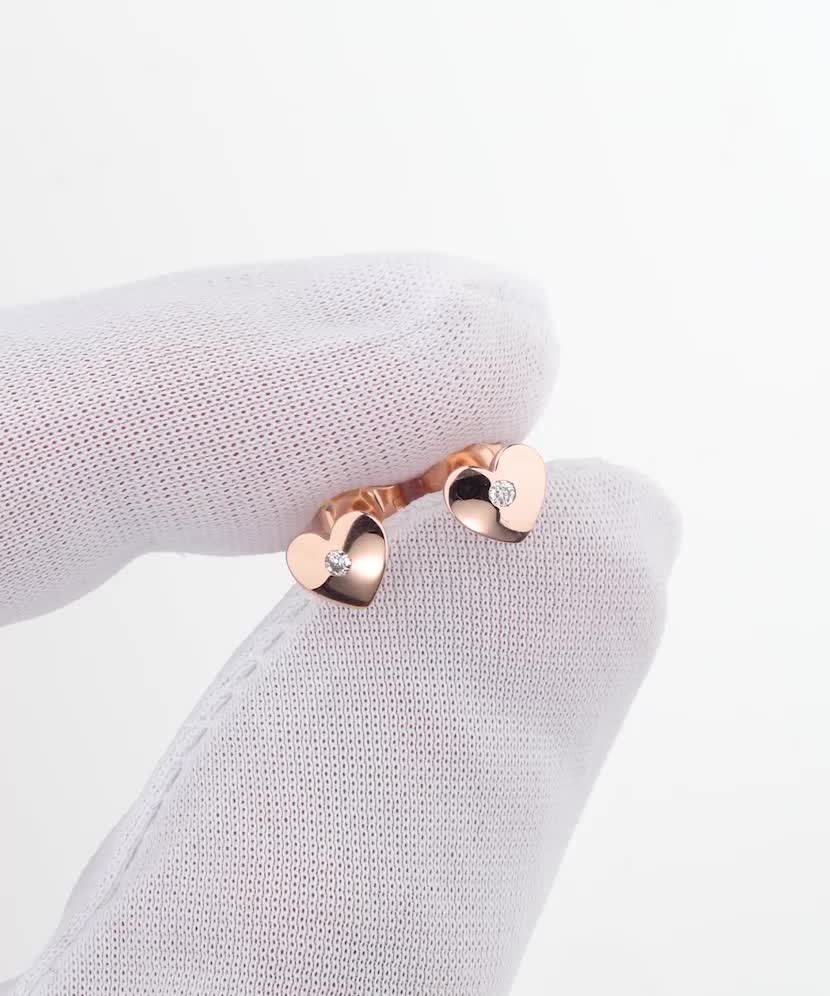 Kuldkõrvarõngad briljantidega "Süda"