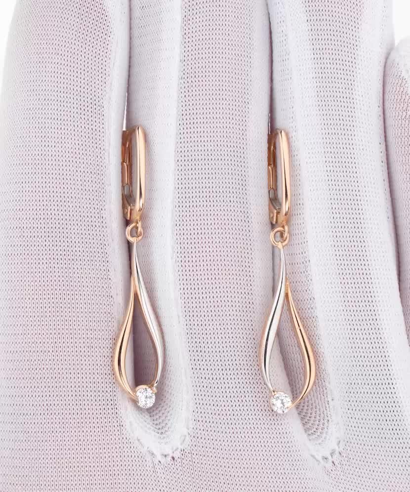 Kuldkõrvarõngad tsirkoonidega