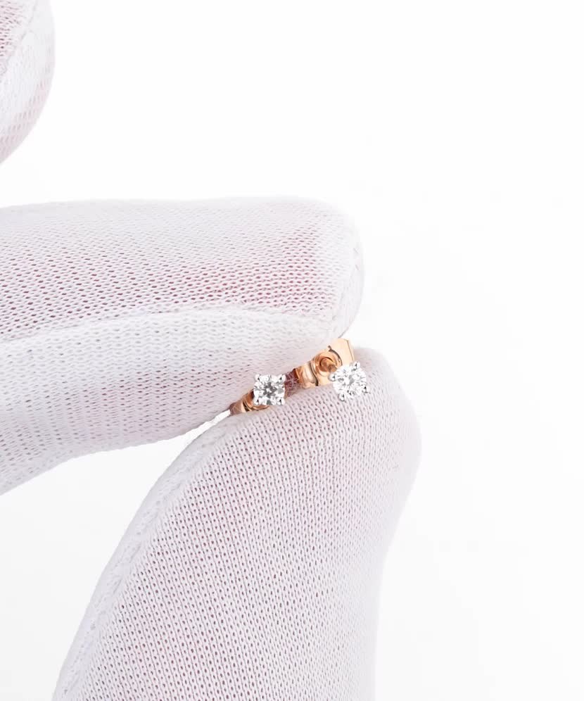 Kuldist kõrvarõngad 0,06 ct teemanditega