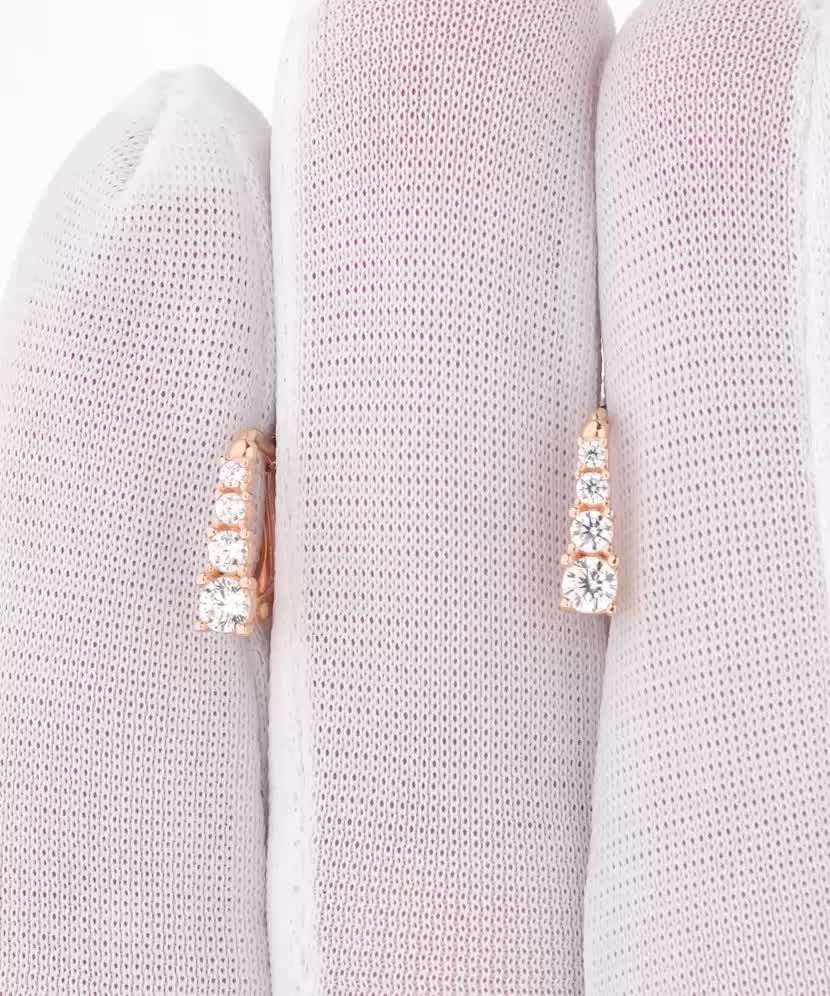 Kuldkõrvarõngad tsirkoonidega