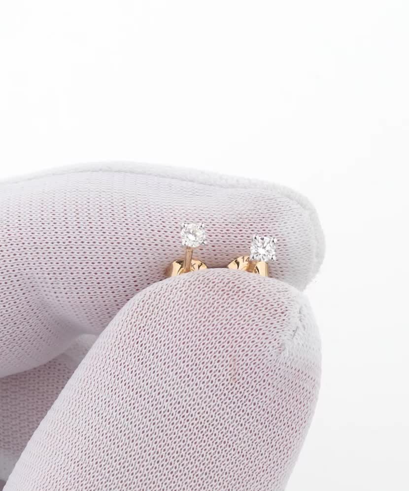 Серьги из жёлтого золота с бриллиантами