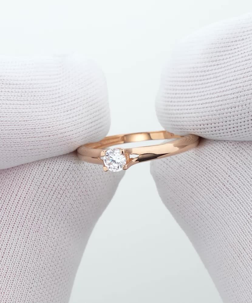 Kuldsõrmus tsirkooniga Goldinga X4-X3SZR0285-R-FCZ