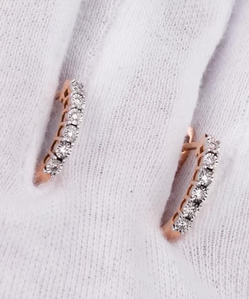 Золотые серьги с бриллиантами