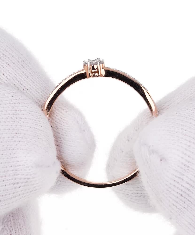 Valgest kullast sõrmus briljantidega - Goldinga