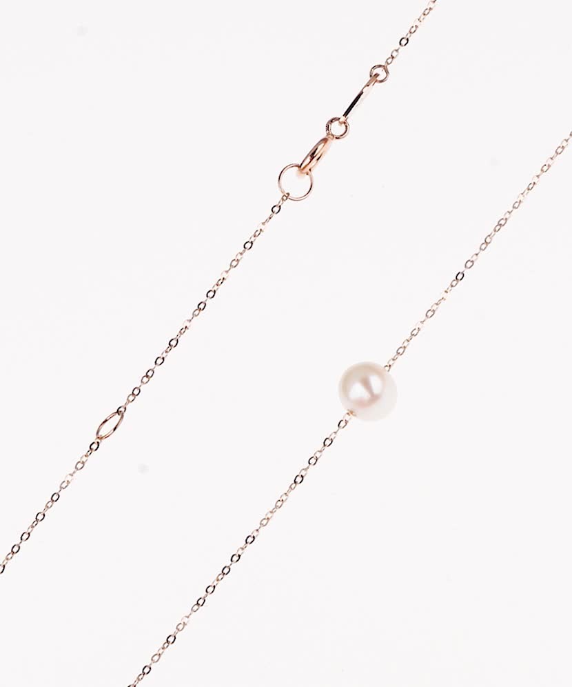 Золотая цепочка с жемчужной подвеской