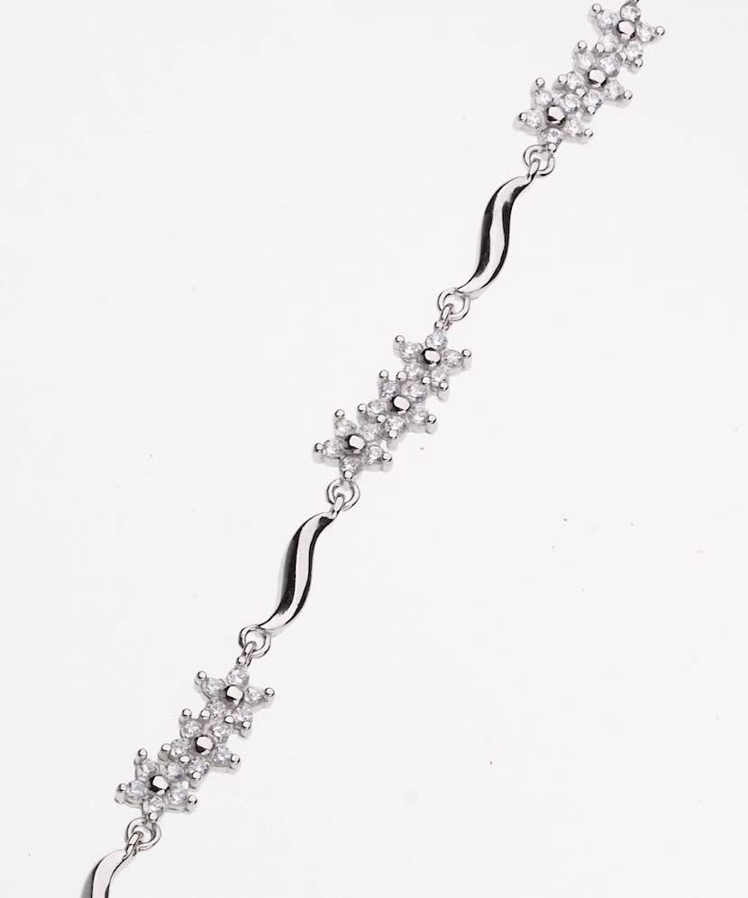 Hõbekäevõru tsirkoonidega - Hõbedast käeketid - Goldinga