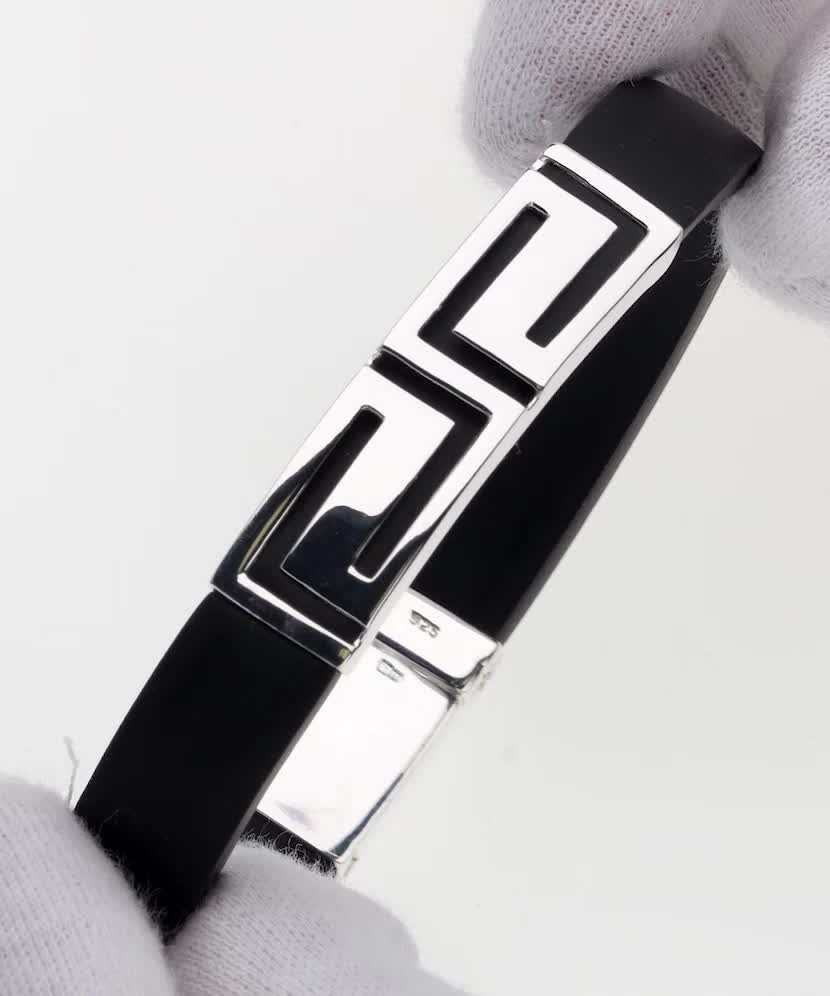 Kautšukist käevõru hõbedaga - Hõbedast käeketid - Goldinga