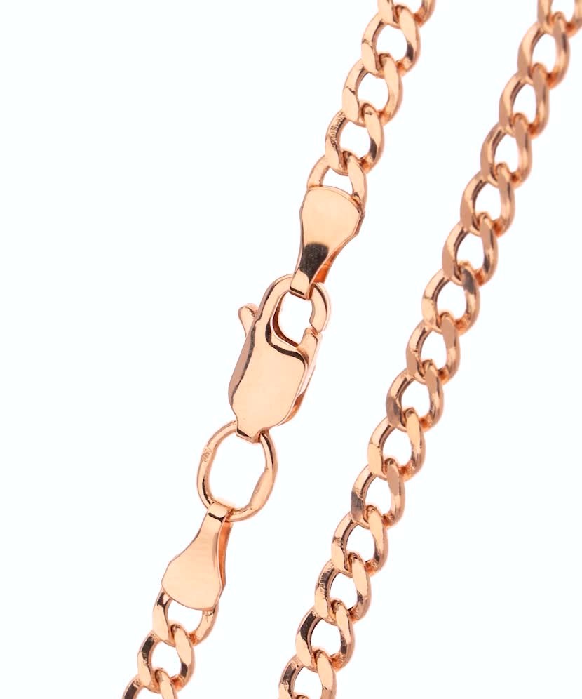 Золотой браслет "Curb" 4.3mm