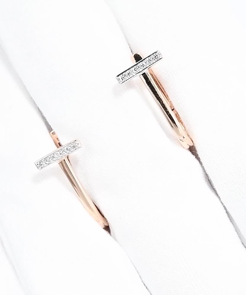 Золотые серьги с цирконами