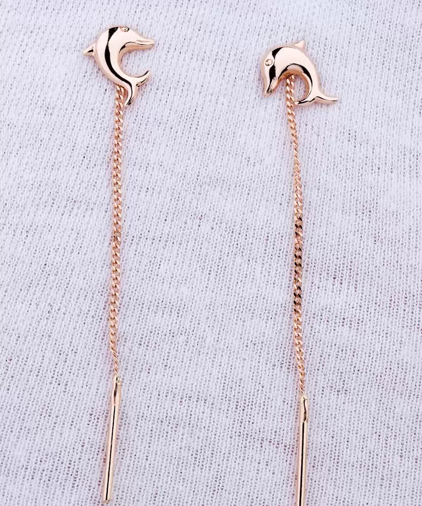 Золотые серьги „Дельфины“